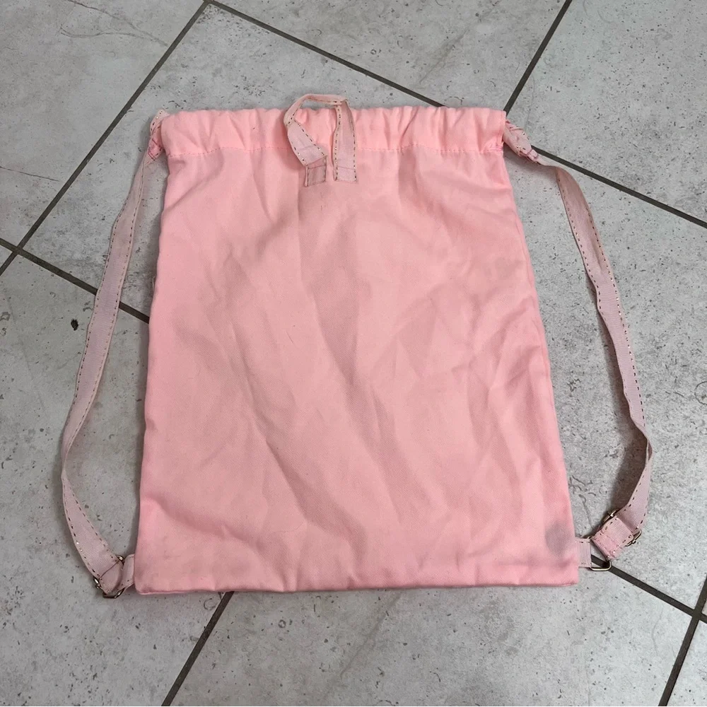 Disney Parks womens Bibbidi Bobbidi Boutique drawstring backpack pink